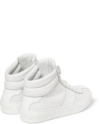 Baskets montantes en cuir blanches Jimmy Choo