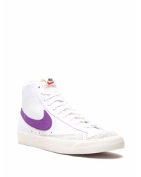 Baskets montantes en cuir blanches Nike