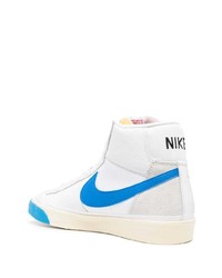 Baskets montantes en cuir blanches Nike