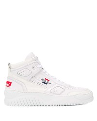 Baskets montantes en cuir blanches Buscemi