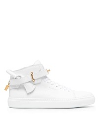 Baskets montantes en cuir blanches Buscemi