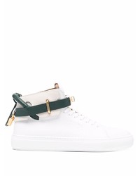 Baskets montantes en cuir blanches Buscemi