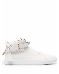 Baskets montantes en cuir blanches Buscemi