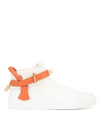 Baskets montantes en cuir blanches Buscemi