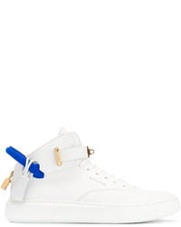 Baskets montantes en cuir blanches Buscemi