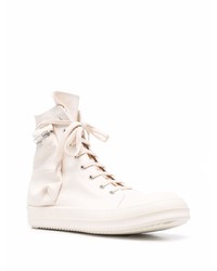 Baskets montantes en cuir blanches Rick Owens DRKSHDW