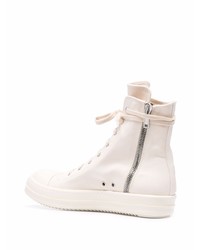 Baskets montantes en cuir blanches Rick Owens DRKSHDW