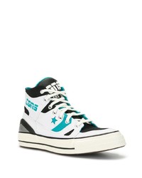 Baskets montantes en cuir blanches Converse