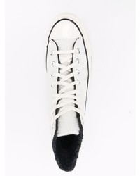 Baskets montantes en cuir blanches Converse