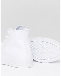 Baskets montantes en cuir blanches Converse