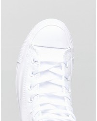 Baskets montantes en cuir blanches Converse