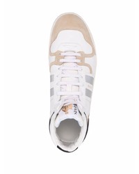 Baskets montantes en cuir blanches Lanvin