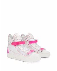 Baskets montantes en cuir blanches Giuseppe Zanotti