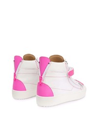 Baskets montantes en cuir blanches Giuseppe Zanotti