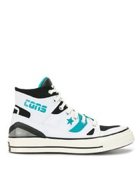 Baskets montantes en cuir blanches Converse