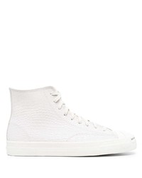 Baskets montantes en cuir blanches Converse