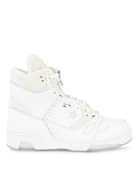 Baskets montantes en cuir blanches Converse