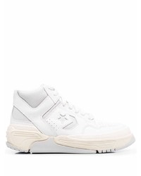 Baskets montantes en cuir blanches Converse