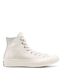 Baskets montantes en cuir blanches Converse