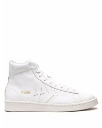 Baskets montantes en cuir blanches Converse