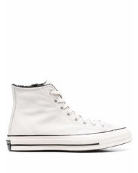 Baskets montantes en cuir blanches Converse