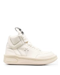 Baskets montantes en cuir blanches Converse