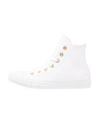 Baskets montantes en cuir blanches Converse