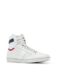 Baskets montantes en cuir blanches Saint Laurent