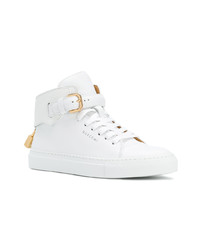 Baskets montantes en cuir blanches Buscemi