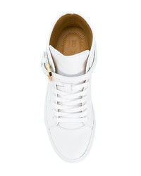 Baskets montantes en cuir blanches Buscemi