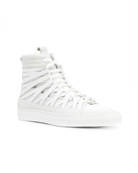 Baskets montantes en cuir blanches Damir Doma