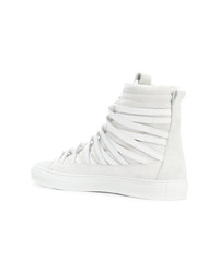 Baskets montantes en cuir blanches Damir Doma