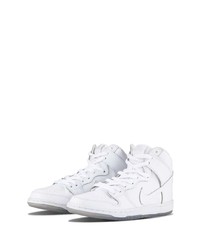 Baskets montantes en cuir blanches Nike