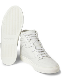 Baskets montantes en cuir blanches Balenciaga