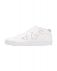 Baskets montantes en cuir blanches Esprit