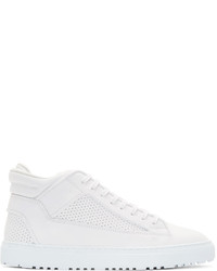 Baskets montantes en cuir blanches Etq Amsterdam