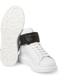 Baskets montantes en cuir blanches Alexander McQueen