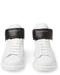 Baskets montantes en cuir blanches Alexander McQueen