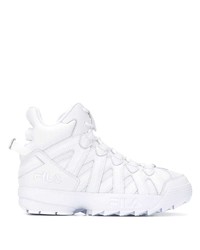 Baskets montantes en cuir blanches Fila