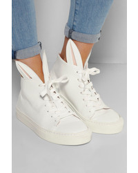 Baskets montantes en cuir blanches Minna