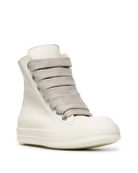 Baskets montantes en cuir blanches Rick Owens