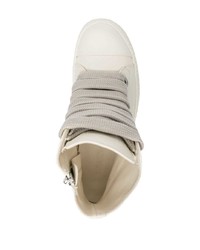 Baskets montantes en cuir blanches Rick Owens