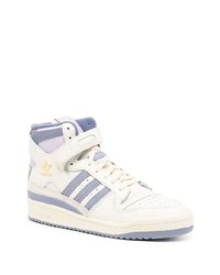 Baskets montantes en cuir blanches adidas