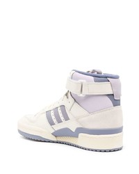 Baskets montantes en cuir blanches adidas