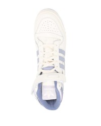 Baskets montantes en cuir blanches adidas