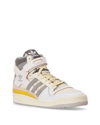 Baskets montantes en cuir blanches adidas