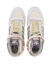 Baskets montantes en cuir blanches adidas