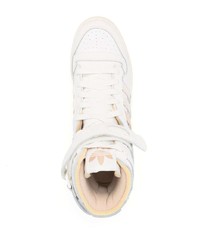 Baskets montantes en cuir blanches adidas