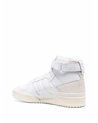 Baskets montantes en cuir blanches adidas