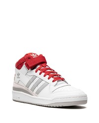 Baskets montantes en cuir blanches adidas